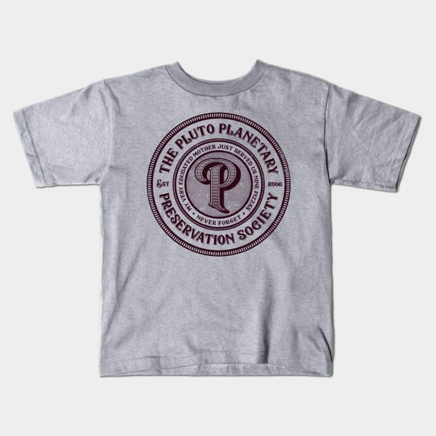 The Pluto Planetary Society Kids T-Shirt by kg07_shirts